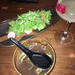 Gluten-free salad and soup from Roku Sunset